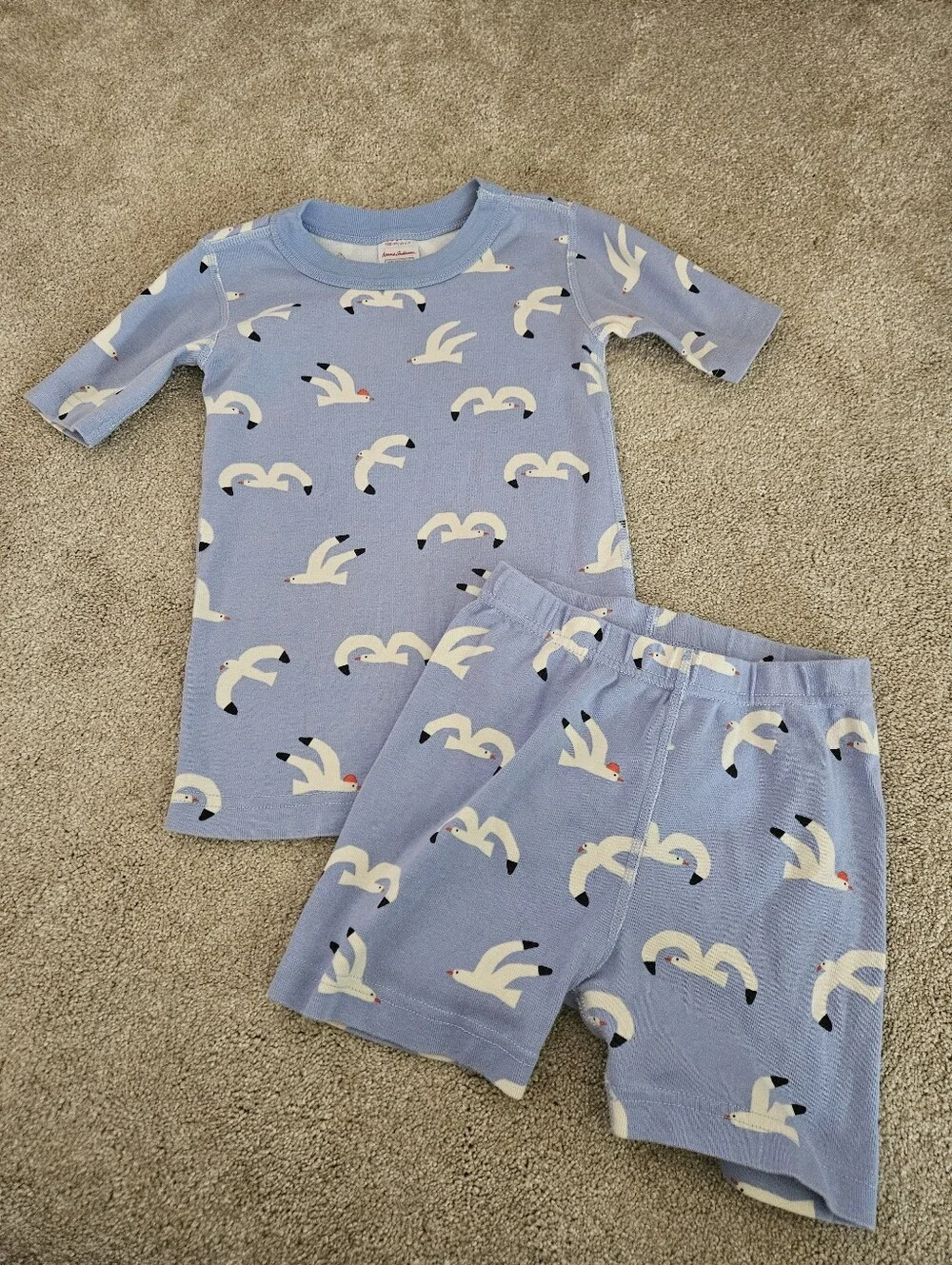 Hanna Andersson blue seagull pajama set, 6-7 (120 Cm)